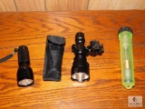 Lot Flashlights (1) Tactical Flashlight with Mount
