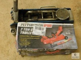 Lot of (2) Hydraulic Trolley 2-Ton Car Jacks - (1) New and (1) for Parts