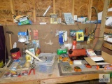 Table Lot Shop Supplies, Fasteners, Saw blade, Chicago Grinder, Wheels, Bulbs