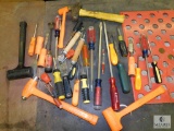 Large lot Assorted Hand Tools Screwdrivers, Hammers, Scraper