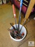 Lot of Assorted Hand Tools Socket Extensions Balltine Hammers Large Screwdrivers & Lug Wrench
