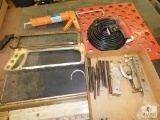 Lot Various Tools Hacksaw, Caulk Gun, Tube Flarer, Pipe Cutter, Coax Cable