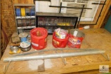 Lot Assorted Electrical Components Wire, Terminals, Fasteners & Chain link Fence Puller