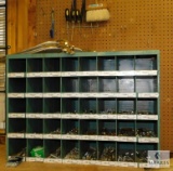 Curtis Metal Parts Bin with assorted Fasteners Bolts, Washers, and Nuts