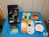 Lot New LED Flashlights, Pedometers, Clemson Alarm clock, Golf tees & alignment tool