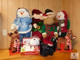 Lot of Christmas Plush Decorations Rudolph & Jingle Story Buddy, Elves & Snowmen
