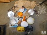 Lot of Assorted Lights- Clamp-On, Drop Light, Push Lights and Lens