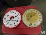 Lot of (2) Wall Clocks: (1) Vintage Napa and (1) Massey Ferguson