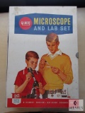 Collectible Gilbert Microscope and Lab Set in original metal case