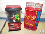 Lot of 2: Vending machines Crane Bank & Mars Candy Bank Toy size