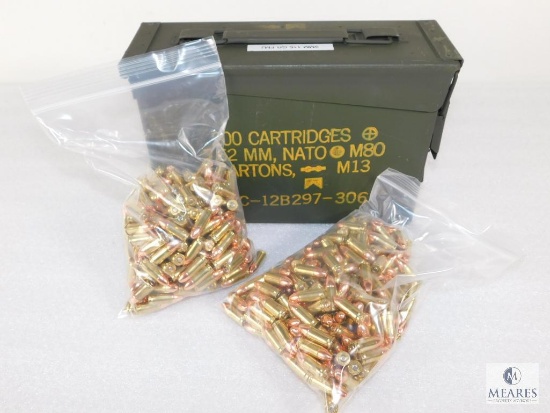Military Ammo Can & Approximately 400 Rounds 9mm Luger 115 Grain FMJ Ammunition