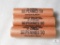Three Rolls BU 1960 Lincoln Cents in Original Federal Reserve Wrappers