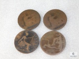 Lot of (4) British Large Cents: 1866, 1873, 1889, 1897