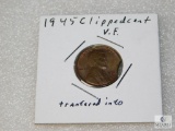 1945 Clipped Wheat Cent Error