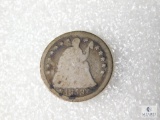 1853 Seated Liberty Dime with arrows