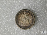 1871 Seated Liberty Dime