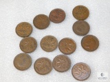 Canadian Cents: 1930s (8) 1940s (4) 1950s (1)