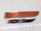 Case US Navy fixed blade knife with leather sheath