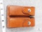 Bianchi leather double mag pouch fits S&W 59, Browning Hi-power and similar mags