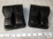 2 new leather double mag pouches horizontal or vertical wear for staggered mags like Beretta 92 and