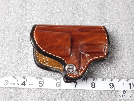 Leather concealment holster fits S&W 36,60 snub nose revolvers