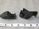 New AR 15 45 degree offset front and rear sights. Perfect for use with a scope.