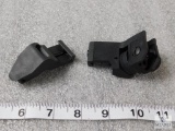 New AR 15 45 degree offset front and rear sights. Perfect for use with a scope.