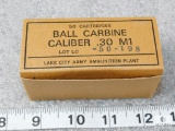 50 rounds vintage Lake City .30 carbine ammo
