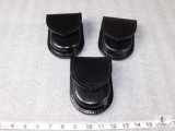 3 new leather handcuff case/ammo carriers