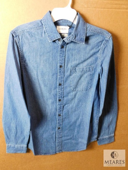 ase Lot 6 New Ladies Goodfellow & Co Size Small Denim Image Blue Long Sleeve Button Up Shirts