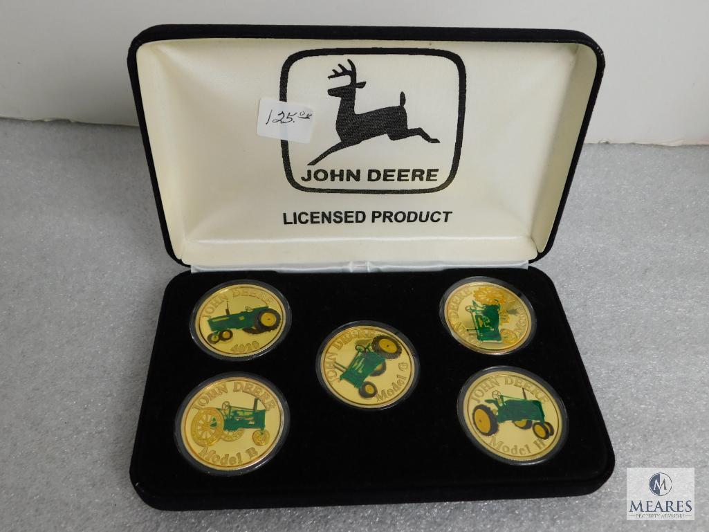Five-coin John Deere Commemorative tractor set - | Proxibid