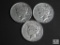 Group of (3) 1922 Peace dollars