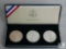 US Mint - three-coin Silver Eagle set