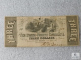 State of North Carolina $3 note - January 1, 1866