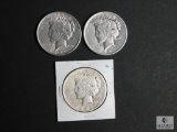 Group of (3) 1924 Peace dollars