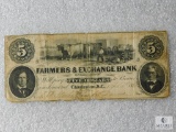 Farmers & Exchange Bank of Charleston SC - $5 note