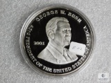 2001 one-half pound George W Bush silver round