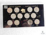 12-coin Buffalo nickel collector lot