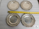 Lot of 4: Silver plates - 2 pounds total lot weight - marked 800