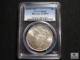 PCGS graded - 1878 Morgan silver dollar 7TF Reverse of 1879 - MS61