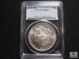 PCGS graded - 1878 Morgan silver dollar 8TF - MS62