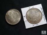 Group of 2: 1921 Morgan silver dollars