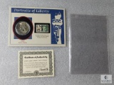 Portraits of Liberty presentation set with 1923 Peace dollar