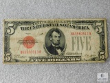 Series 1928 US $5 small size red seal note