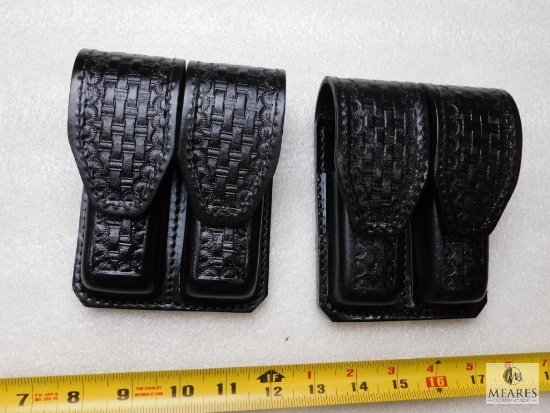 Lot 2 New Hunter Leather Double Magazine Pouches fits Colt 1911 and Similar Single Stack Mags