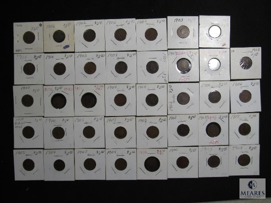 Group of (39) mixed Indian Head cents