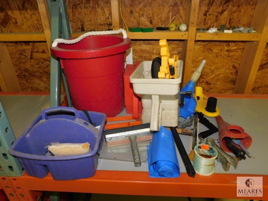 Lot of Gardening & Washing items Seeder, Bucket, Nozzles, Squeegee and more