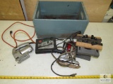 Lot of assorted Tools - B&D Jig Saw, HELP 2-Way Emergency CB Radio, Small Clamp, Shop Craft Sander