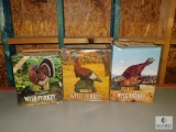 Lot of 3 Wild Turkey Whiskey Decanters