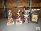 Lot 2 Jim Beam & 2 Lionstone Whiskey Decanters